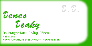 denes deaky business card